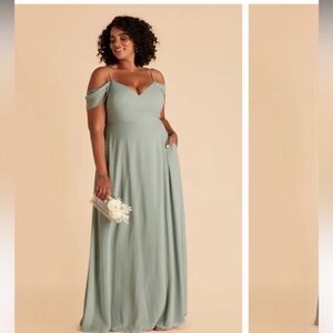 Briefly Grey Devin Convertible dress no slit color Sage